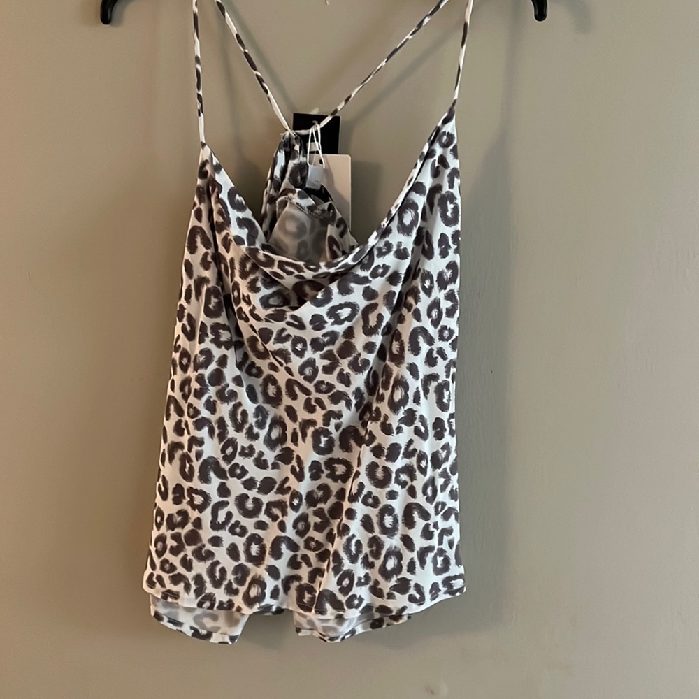 strappy patterned top